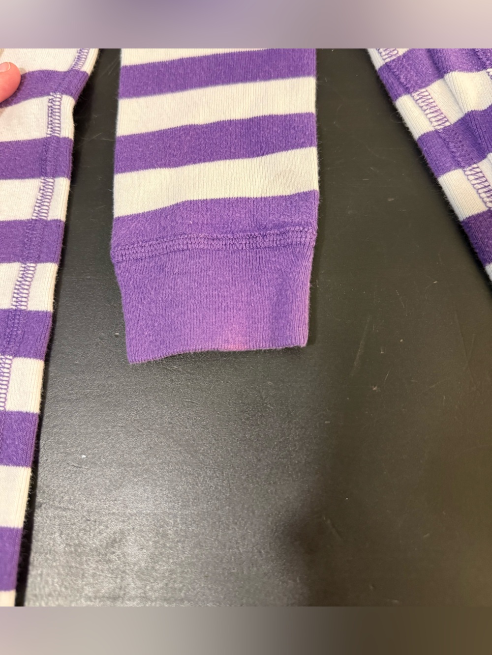 Hanna Andersson Purple and White Striped Pajama Set - Picture 6 of 8